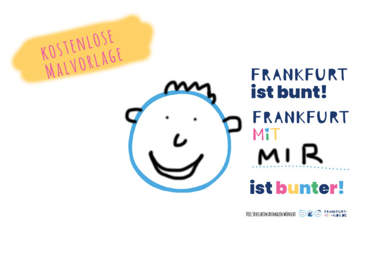 Malvorlage Franfurt mit Kids