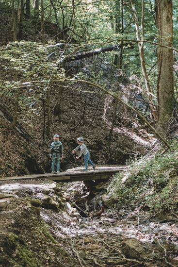 Kinder Seltenbachschlucht Klingenberg am Main